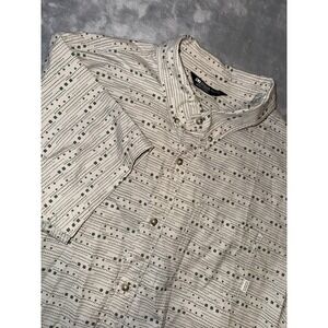 Outdoor Research Men's XXL  Button Up Shirt All Over Print Short‎ Sleeve Granola